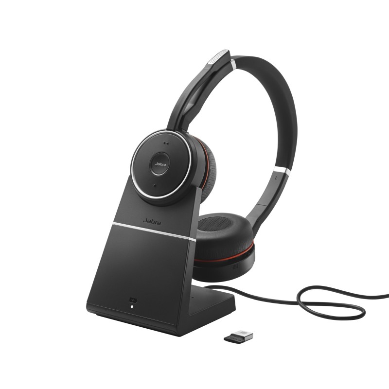 Jabra Evolve 75 SE MS Stereo Headset Bluetooth inkl. Ladestation